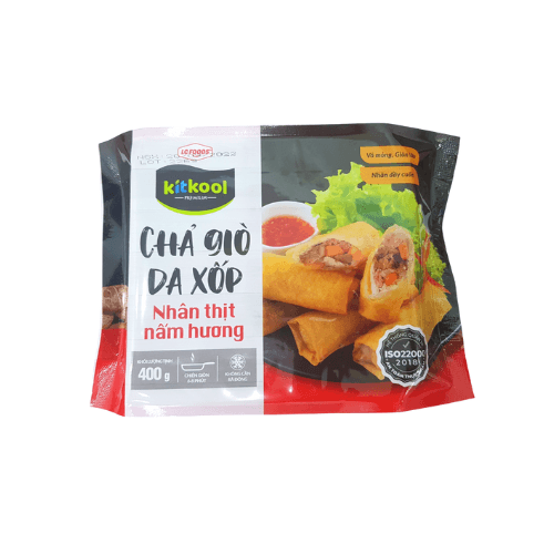 Chả giò da xốp nhân thịt nấm hương Kitkool 400g