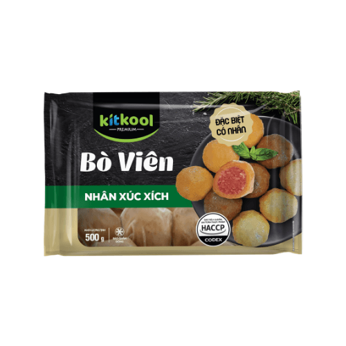 Bò viên nhân xúc xích Kitkool 500g
